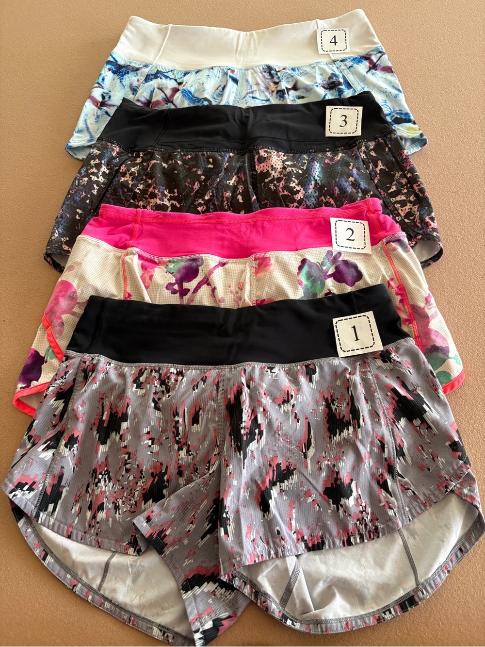 Lululemon speed up shorts. All size 6. Good condition and clean liners.